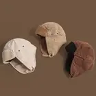 Corduroy Snow Cap Warm Lei Feng Hat Casual Winter Ski Cap Cycling