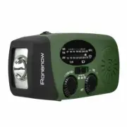 Dynamo Solar Hand Crank Self Powered AM/FM/NOAA/WB Weather Radio LED Flashlights