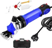 Sheep Shears 380W Electric Clipper Wool Shear Hand Piece Cutter Grooming Farm Supplies for Goats, Alpaca, Llamas, Angora Rabbits Shearing (Blue)