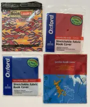 Lot Of 4 Boy Stretchable Book Covers Flames Skateboarding NEW