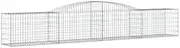 Arched Gabion Basket Set of 3 - Galvanised Iron Garden Planters for Outdoor Landscaping, Durable & Rust-Resistant, Perfect for Modern Yard Decor