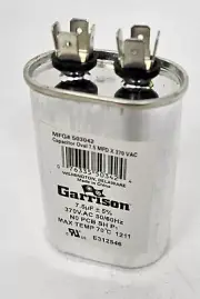 Garrison 503042 Oval 7.5 MFD x 370 VAC Motor Run Capacitor