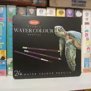 New & Sealed- 24x Jasart Studio Water Colour Pencils- Color Pencil Set-