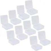 [BRIGHTFUFU] 10pcs Portable Transparent Soap Box Practical Shower Soap Dish with Lid Versatile Storage Sponges and Travel Use Design for Bathroom Organization
