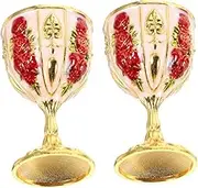 TIDTALEO 2pcs Retro Iron Cups Whiskey Liquor Cups and Lightweight for Home Parties and Bars for