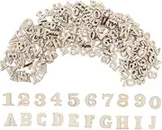 KOCKSHION DIY Craft Letters Numbers Set 200pcs Wooden Wall Decor Educational Toys Home Decor Early Learning