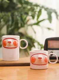 在飛比找Yahoo!奇摩拍賣優惠-現貨熱銷-燚坊創意免費定制日式陶瓷馬克杯個性咖啡杯情侶親親水