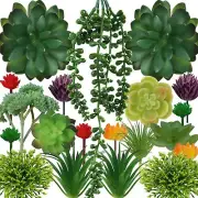20 Pack Artificial Succulents Plants Unpotted Fake Succulents for Home Office