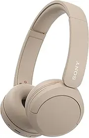 Sony WH-CH520 Wireless Bluetooth Headphones - Up to 50 Hours Battery Life with Quick Charge Function, On-Ear Model - Beige