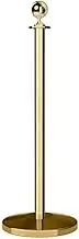 MTSDM Stainless Steel Gold Stanchion, Rope Stanchion Stainless Steel Queue Barrier Line Divider with Fillable Base & Ball Top for Red Carpet Wedding Museum Party Crowd Control Barriers Stanchions