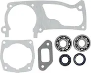 Gasket Set Crankshaft Bearing Seal Rings Crankshaft Bearing Seal Kit Shaft Seal Housing Gasket Cylinder Foot Gasket Exhaust Gasket for Husqvarna 357 XP 357 XPG 359 357XP 357XPG