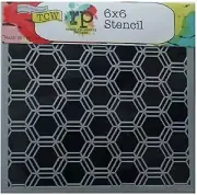 Reverse Honeycomb Stencil 6" Geometric Hexagon Honey Comb Patterns Art Template