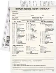 J. J. Keller Detailed Driver'S Vehicle Inspection Report (Pre- & Post-Trip) 5-Pk