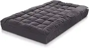 Mattress Topper Luxury King Size 1000GSM Bamboo Charcoal Microfibre Filling Pillowtop Protector 5cm Thick Washable Hypoallergenic Underlay Beddings Mat Pad Fully Fitted Elastic Deep Pocket 203x183x5cm