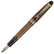 Pilot Fountain Pen Gift Set Custom 823 Amber Brown Resin Finish, Fine Nib 60558
