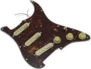 [KAISH] Vintage Tortoise Loaded Electric Guitar Pickguard Prewired Pickguard with Wilkinson Pickups for Fender Strat Made In USA or Mexico