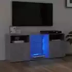 TV Cabinet with LED Lights Concrete Grey 120x30x50 cm vidaXL