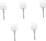 Cabilock 5pcs Heavy Duty Garden Fork for Bean Sprouts Potato Fork Stainless Steel Sporks Transplanting Tool Gardening Tools