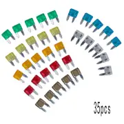 35x Car Accessories Micro Mini Blade Fuse Parts Kit 5A 7.5A 10A 15A 20A 25A 30A