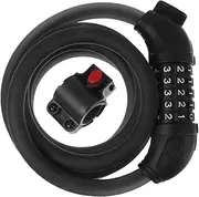 ibasenice Security Chain Lock for Bikes Resettable Combination Code Lock Heavy Duty Theft Lock Reflective Cable Suitable for Bicycles Gates Fences and More