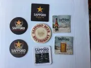 7 different Sapporo Brewery Australian issues BEER COASTERS