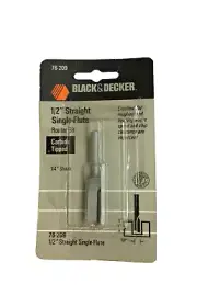 Black & Decker 1/2” Straight Single Flute Router Bit Carbide Tipped 76-209