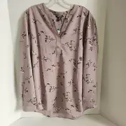Hilary Radley Womans Long Sleeve Blouse Size XL NEW