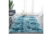 Blue 200cmx230cm Soft Plush Floor Carpet Rug Mat Living Room Bedroom