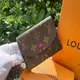 [二手] 近新LV LOUIS VUITTON Rosalie M41939 原花紫紅內裏開釦零錢包 卡包 錢包