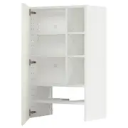 METOD wall cb f extr hood w shlf/door, white/Veddinge white, 60x100 cm