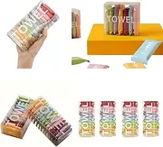7/14pcs Compressed Face Towels , Disposable Thickened Travel Cleaning Towel, Portable Compressed Towel Tablets, Reusable Soft Wipe Travel, Individually Packaged For Outdoor Travel Beauty Salon Camping Hiking Sport Hotel (7, Multicolour, 7 cm x 3.2 cm)