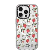 iPhone 16 Pro Clear Case MagSafe Compatible Strawberry Summer by Mel Stringer