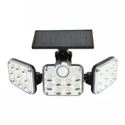 Outdoor Security Flood Lamp 3 Head 138 LED Solar Motion Sensor Light Garden Wall