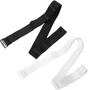 Operitacx 2Pcs Adjustable Tuck Belt Band for Tucking Shirts Soft Comfortable Waist Shaping Accessory Versatile for Everyday Wear Bundle
