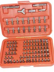 SCREW DRIVER BITS-CrV STEEL- 100pc - ASSORTED TYPES - BRAND NEW.