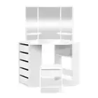 NNEDSZ Corner Dressing Table With Mirror Stool White Mirrors Makeup Tables Chair