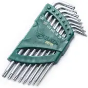 8-Piece Tamperproof Long Arm Torx Key Set with Precision-Formed Chamfered Tips,