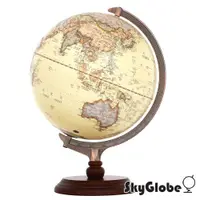 在飛比找ETMall東森購物網優惠-SkyGlobe 12吋古典仿古木質地球儀(中英文對照)(附