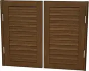 Cafe Swing Doors Brown Swinging Door for Hallway Kitchen Office, Swing Cafe Doors Louvered Door, Home Laundry Room Cowboy Saloon Door Interior