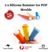 3 x Silicone Summer Ice Block Moulds