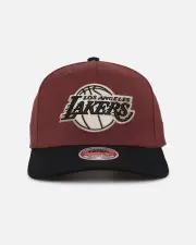 [MITCHELL & NESS] Mitchell & Ness Los Angeles Lakers 'Vintage Burgundy' Mvp Snapback Burgundy - Size ONE ONE Burgundy
