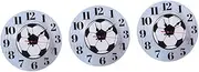 BESPORTBLE 3pcs Vintage Football Wall Clock Rustic Silent Wall Clock for Living Room Decor Bedroom Office