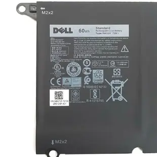 DELL PW23Y 4芯 原廠 電池 DELL XPS 13 Series XPS13-9360 XPS13-9343 0TP1GT TP1GT RNP72 0RNP72