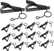 HANABASS 20pcs Replacement Lapel Microphone Clips - Metal Lavalier Mic Clips For Streaming Meetings Conferences