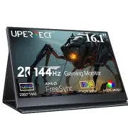 16.1" 2K Portable Monitor Gaming Monitor 144Hz 2560x1440 USB C HDMI for PS Xbox