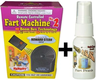 1 Fart Machine #2 with remote + 1 Liquid Ass Spray Bottle Stink Bomb ~ COMBO!