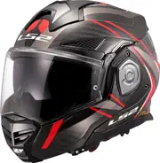 LS2 FF901 Advant X Carbon Future II, modular helmet , color: Black/Grey/Red , size: S