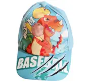 Toddler BOOM Dinosaur Hat Trucker Snap Back hat Youth Adjustable Blue Brand New
