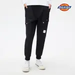 【DICKIES】女款黑色府綢工裝多口袋縮口褲｜DK010865BLK