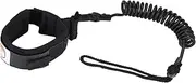 Surfboard Leash, 5mm Coiled Spring Leg Foot Rope, Stand Up Paddle Board Surfing Leash for Surfboard (Black)